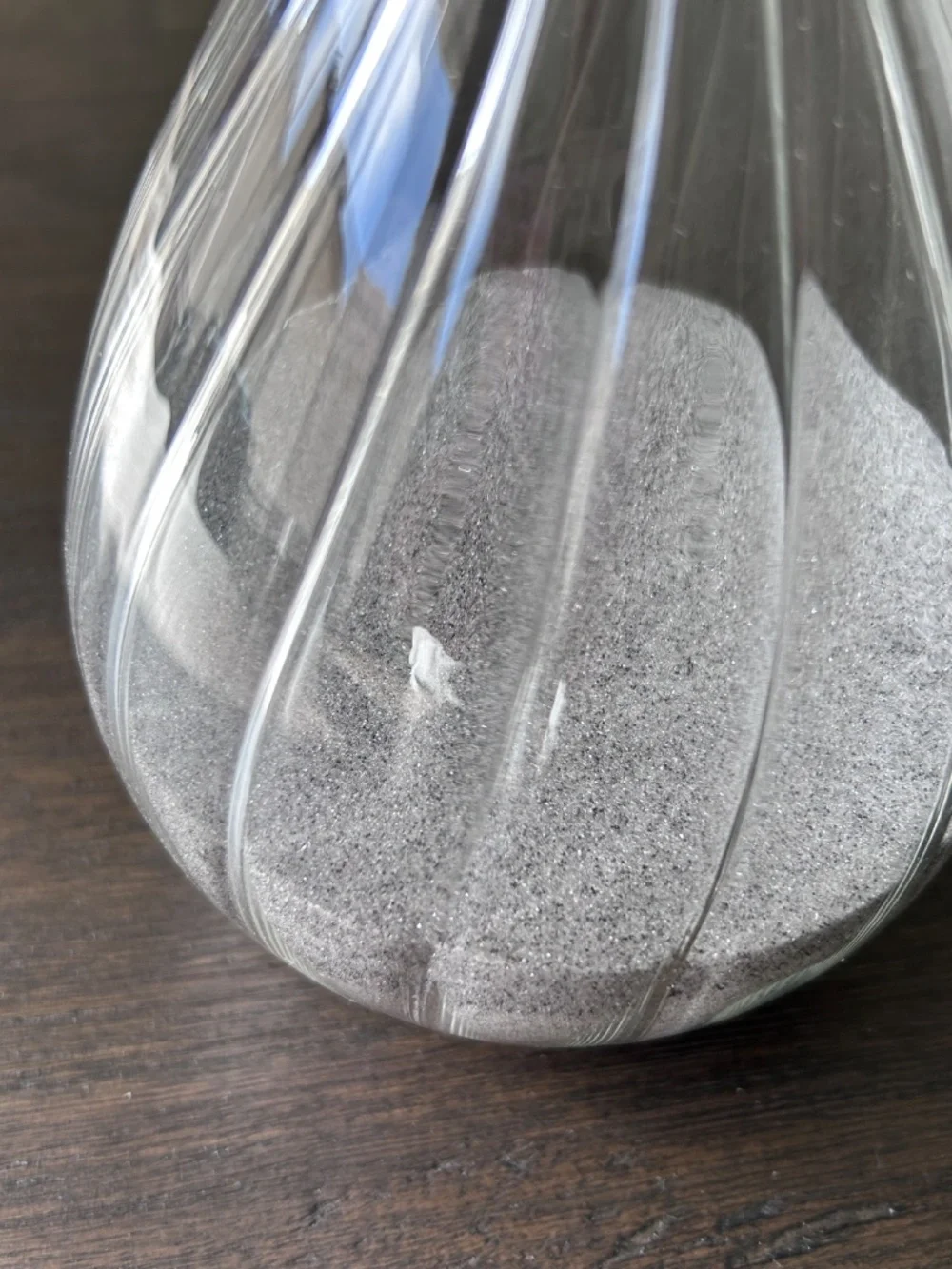 Modern Ribbed Glass 2 Hour Hourglass Sand Timer - Picture 2 of 3